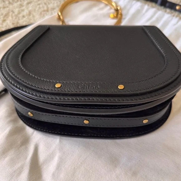 Chloe Calfskin Suede Nile Small Bracelet Bag - Picture 6 of 7